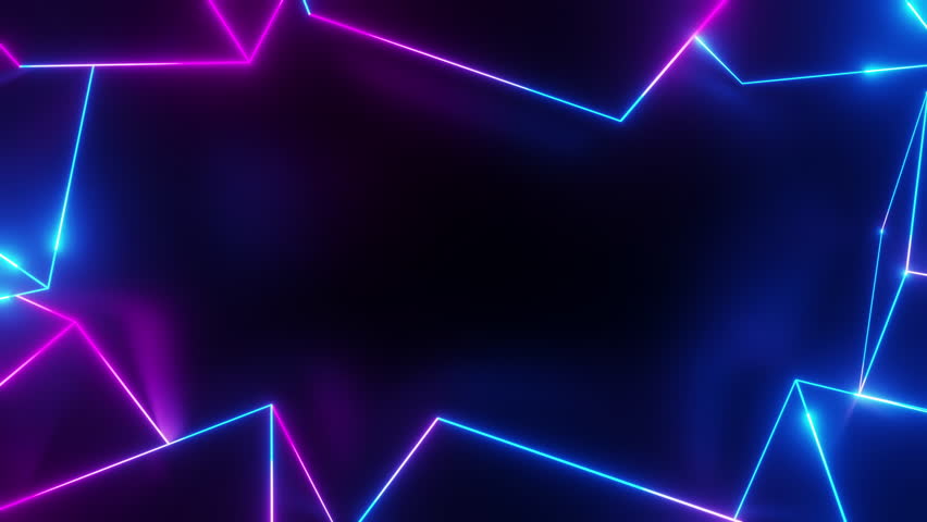 Bright Purple Light Neon Frame On Stock Footage Video (100% Royalty-free)  1034400377