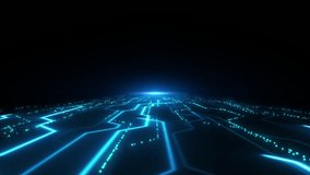 Digital Data moving on Circuit Board and CPU loop backgrounds. Computer Processing and organizing data. Abstract high tech Artificial intelligence (AI), data mining, modern computer technology surface - Powered by Shutterstock - Get 15% off with code: PIKWIZARD15