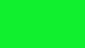 Cartoon orange shape transition on a green screen. Cartoon wave transition with key colors. Chroma key
