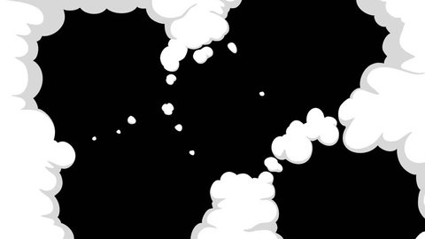 2D FX Cartoon SMOKE Elements motion graphics hand-drawn animations of cartoon smoke effects. Alpha channel included .4K video. : vidéo de stock
