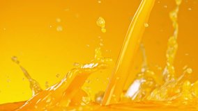 Super Slow Motion Shot of Pouring Fresh Orange Juice at 1000 fps. - Powered by Shutterstock - Get 15% off with code: PIKWIZARD15