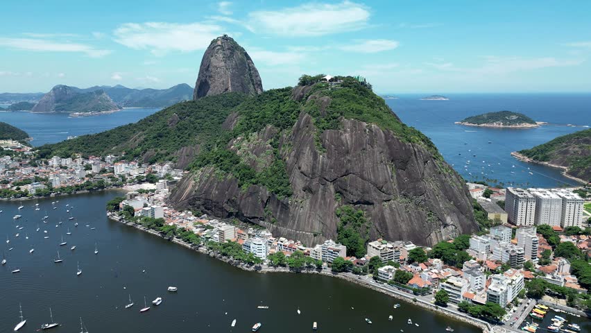 Sugar Loaf Mountain At Downtown Rio De Janeiro In Rio De Janeiro Brazil. Travel Destinations. Tourism Scenery. Downtown Rio De Janeiro At Rio De Janeiro Brazil. Summer Travel. Tropical Scenery.