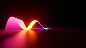looping 3d animation, abstract background, waving glowing neon ribbon goes around. Minimalist colorful wallpaper - Powered by Shutterstock - Get 15% off with code: PIKWIZARD15