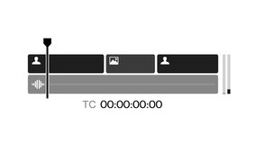 Timeline  for Video Editing Display. Video Timeline Motion Graphic for Editing Software or Application 