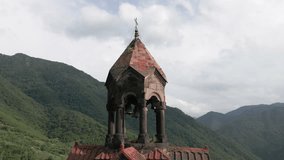 Dome of Noravank church in Syuniq province in Armenia, Caucasus.  Ancient Noravanq Church in the Mountains. Popular touristic tour. Discovery, explore Armenia, Western Asia.