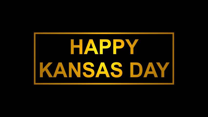 Kansas Day. Animated greeting text for Kansas day. it is perfect for those of you who want to give greeting videos. | Shutterstock HD Video #1099301583