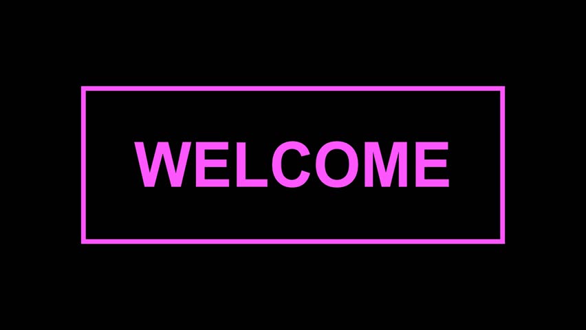 Welcome text animation video. These animations are perfect for your videos for everyone to enjoy. Perfect for outro videos, overlays and transitions. | Shutterstock HD Video #1099301589