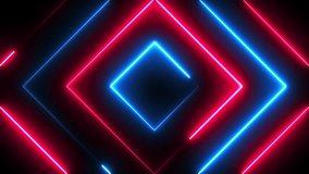 Neon polygons. Computer generated 3d render