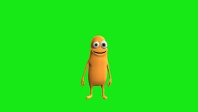 Footage 3D Mascot Green Screen Builder and Business