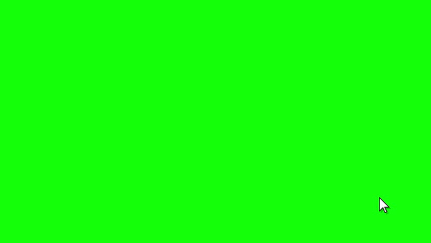 Pointer arrow cursor clicking. Mouse click symbol with circle on Green Screen Chroma key. 7 different arrows design. Internet and Technology Royalty-Free Stock Footage #1099314505