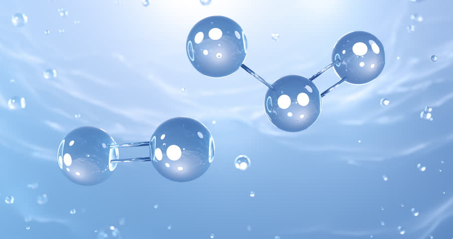 Oxygen and ozone molecule, rotating 3D model of	dioxide and trioxygen under a microscope, abstract molecule, air bubbles rising up, looped video | Shutterstock HD Video #1099315723