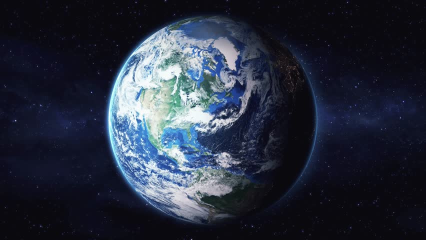 Earth zoom in from space to Tulsa, Oklahoma, USA. Followed by zoom out through clouds and atmosphere into space. Satellite view. Travel intro