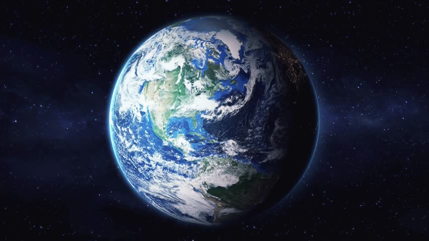 Earth zoom in from space to San Antonio, Texas, USA in Travis Park. Followed by zoom out through clouds and atmosphere into space. Satellite view. Travel intro