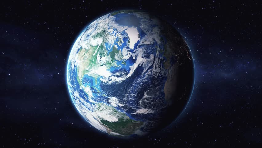 Earth zoom in from space to Philadelphia, Pennsylvania, USA in City Hall. Followed by zoom out through clouds and atmosphere into space. Satellite view. Travel intro