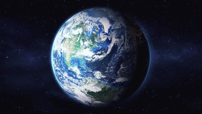 Earth zoom in from space to Huntsville, Alabama, USA. Followed by zoom out through clouds and atmosphere into space. Satellite view. Travel intro