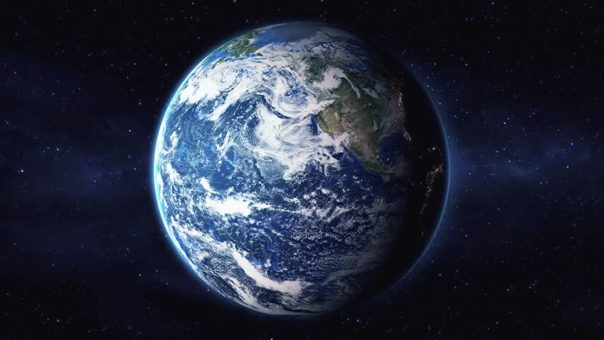 Earth zoom in from space to Honolulu, Hawaii, USA in Iolani Palace. Followed by zoom out through clouds and atmosphere into space. Satellite view. Travel intro