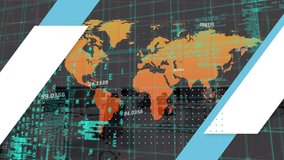 Animation of abstract pattern, computer language over map against empty meeting room of office. Digital composite, multiple exposure, global, coding, machine learning and technology concept. - Powered by Shutterstock - Get 15% off with code: PIKWIZARD15