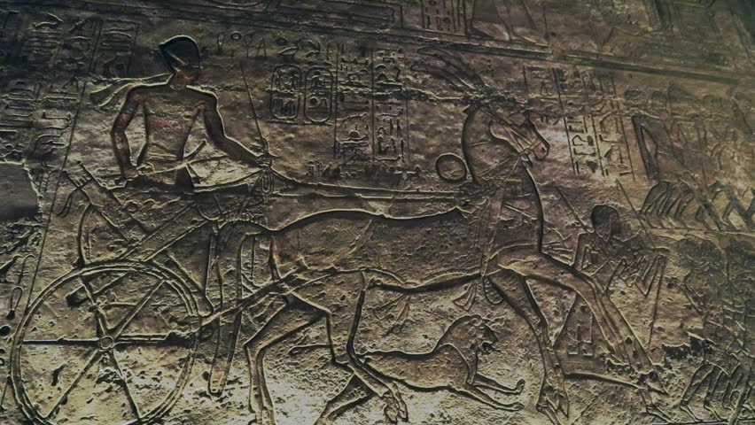 Ancient Drawings Inside The Abu Simbel Temple In Egypt