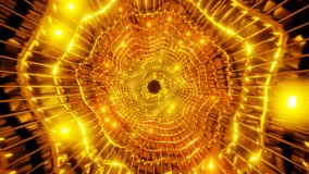 luxury golden shine lighting tunnel vj loop background. High quality 4k footage - Powered by Shutterstock - Get 15% off with code: PIKWIZARD15