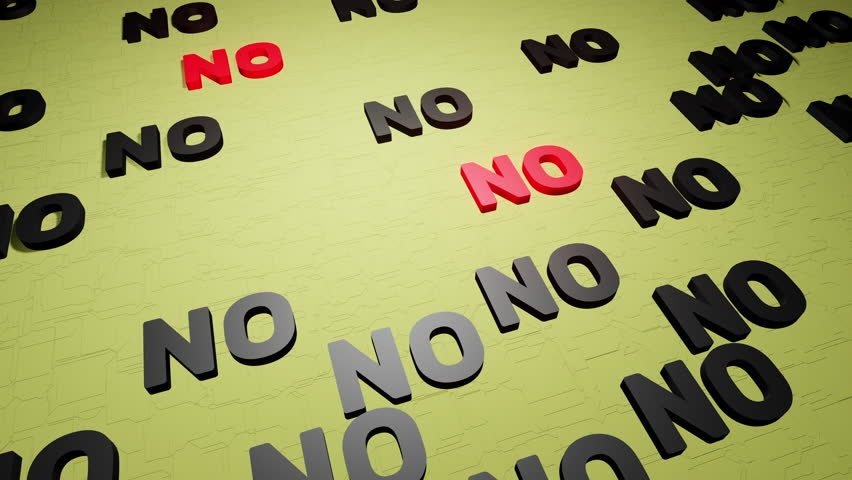 No symbol or nope marks on yellow background 3d render. Say no or dont like pattern. Negation views | Shutterstock HD Video #1099336015