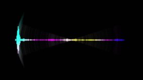 Audio spectrum with laser graph, 4k footage