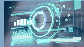 Animation of interface with data processing against close up of a female eye. Computer interface and cyber security technology concept - Powered by Shutterstock - Get 15% off with code: PIKWIZARD15