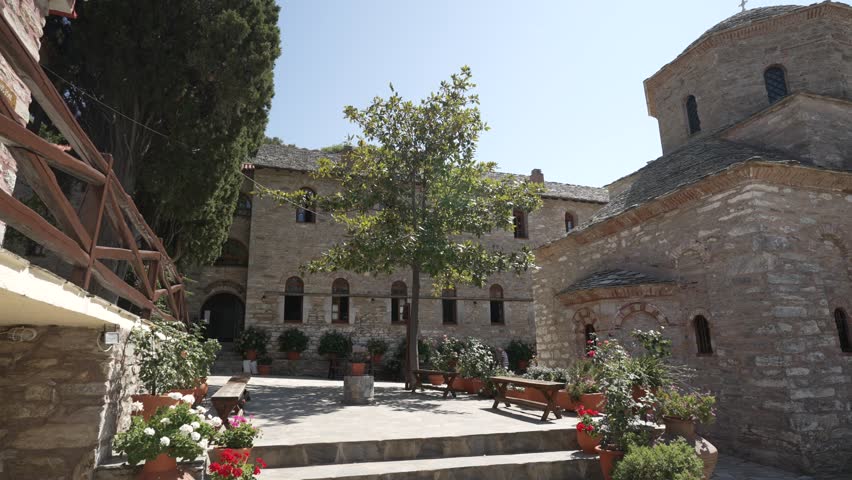 Moni Evaggelistrias Monastery, Skiathos Island, Sporades Islands, Greek Islands, Greece, Europe