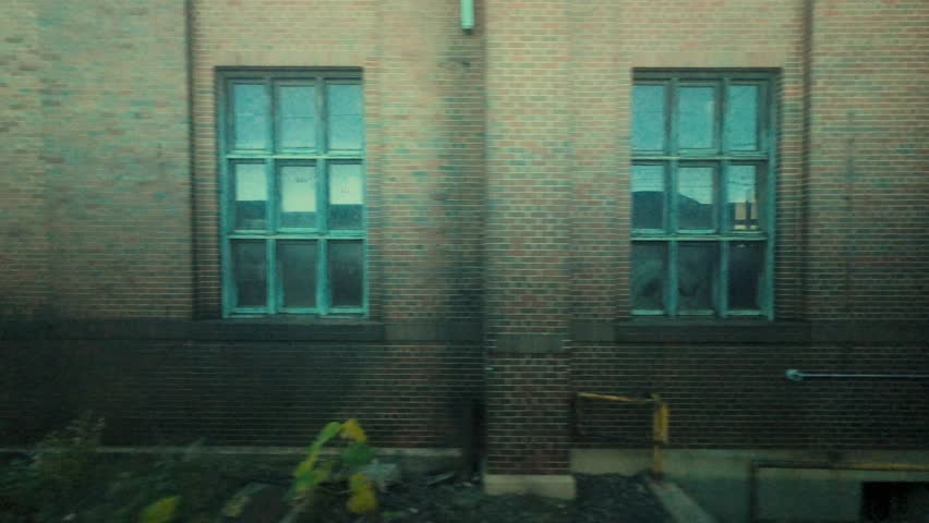 View from train travel from New Jersey to New York City