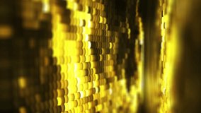 Abstract 3D Gold Background,Trendy sci-fi technology background. Futurictic digital bg 4K resolution