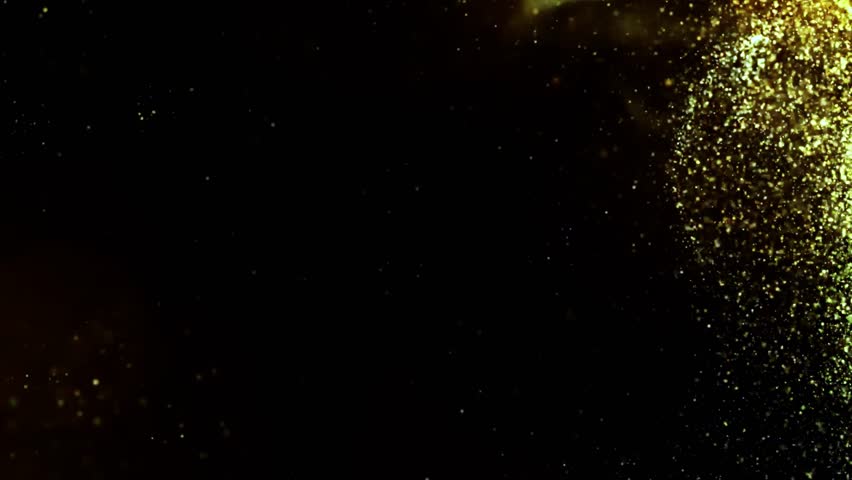 Gold Particles Moving Background. fast energy flying wave line with flash lights. Particle from below. Particle gold dust flickering on black background. Abstract Footage background for text. | Shutterstock HD Video #1099361565