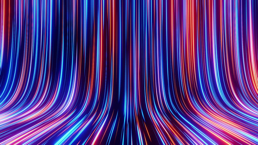 Flowing abstract neon lines. Loop animation. 3D Illustration Royalty-Free Stock Footage #1099361567