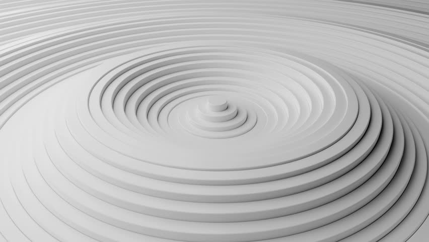 Abstract 3d circles ring pattern animation background with ripple effect. Loop animation. 3D Illustration Royalty-Free Stock Footage #1099361569