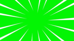 4K Animation circular Loop Anime Comic Speed Lines. Anime motion background. Fast Speed line for product advertising transparent green screen