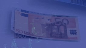 Animation of financial data processing over euro bills on white background. Global business, finances and digital interface concept digitally generated video. - Powered by Shutterstock - Get 15% off with code: PIKWIZARD15