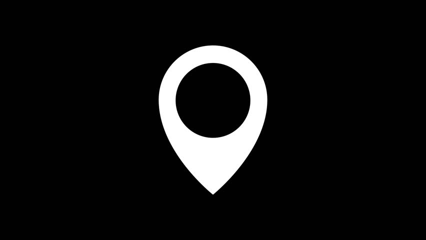 Map pin animation concept.4k motion animation.destination pin and icon.location icon | Shutterstock HD Video #1099395331