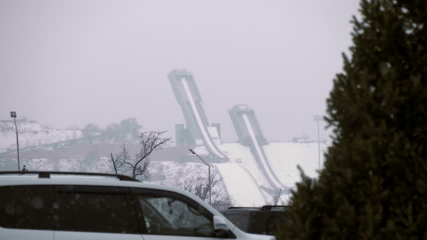 Complex for ski jumping - "Sunkar", Almaty, Kazakhstan, built for the Asian Winter Games 2011 for ski jumping competitions