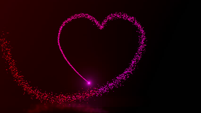Valentines day and love animation, shiny and glitter heart, valentine and marriage concept, dark pink purple gradient background valentine's day, anniversary, mother's day, marriage, invitation e-card | Shutterstock HD Video #1099414335