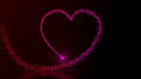 valentines day and love animation, shiny and glitter heart, valentine and marriage concept, dark pink purple gradient background valentine's day, anniversary, mother's day, marriage, invitation e-card - Powered by Shutterstock - Get 15% off with code: PIKWIZARD15