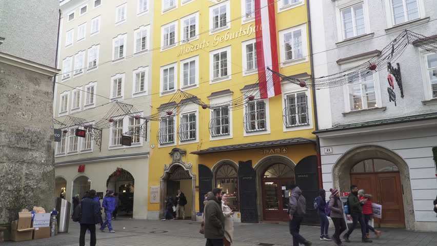 SALZBURG, AUSTRIA - CIRCA DECEMBER 2022: The Mozart