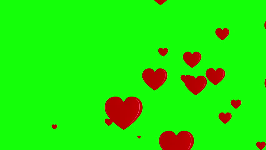 Red Hearts motion Valentine's day Greeting love video. Romantic looped animation on green screen background for Valentine's day, St. Valentines Day, Mother's day, Wedding anniversary invitation e-card Royalty-Free Stock Footage #1099417533