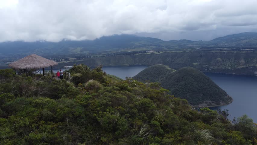 Ecuador - Laguna Cuicocha - vulcano crater lake near Otavalo