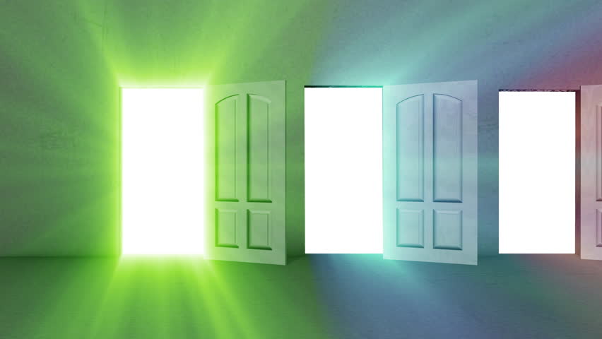 Door opening with bright light Shine effect  | Shutterstock HD Video #1099420515