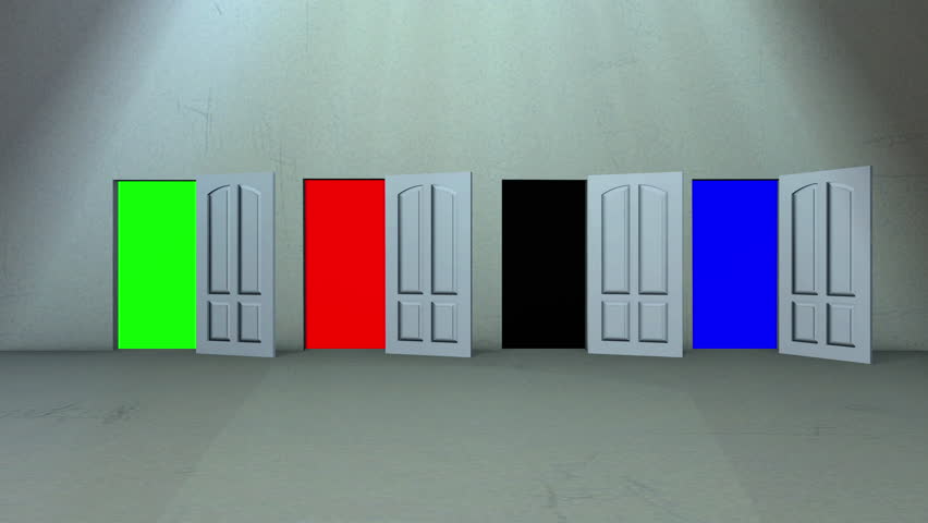 4 Door opening with green screen | Shutterstock HD Video #1099420563