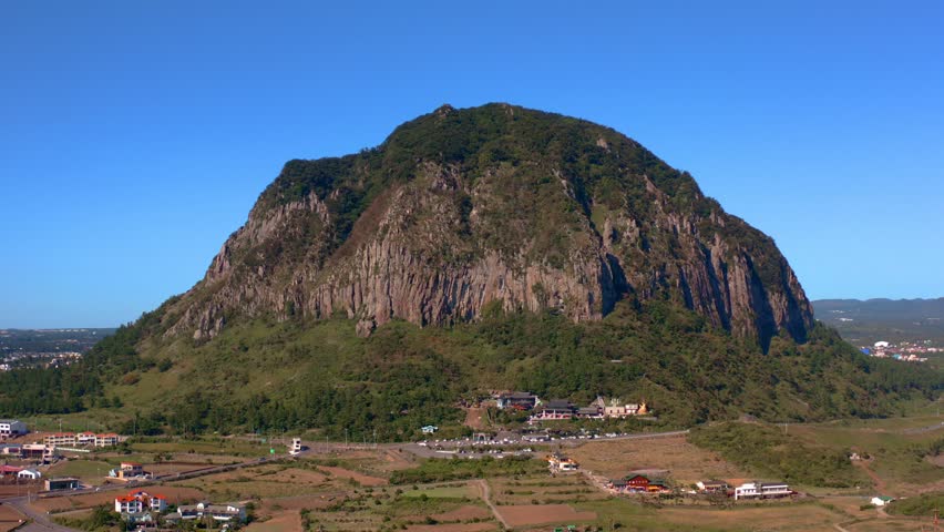 Drone View of Jeju Island in South Korea