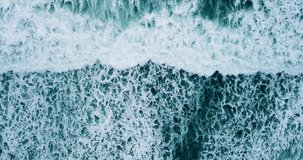 Aerial view tropical sea wave Top-view drone camera video hight quality Seawater texture background 4K high quality video 