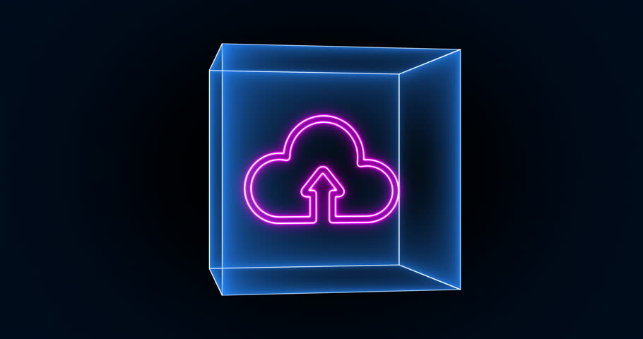 Cloud icon turn around loop | Shutterstock HD Video #1099432959