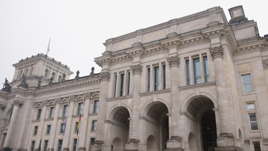 Berlin, Germany, reichstag building, German flag flying, historic German reichstag building, Berlin Germany