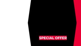 Black friday special offer video background banner modern offerts discount