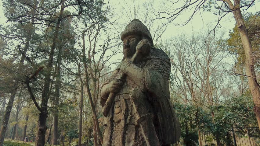 Human statue on Spirit Way in Ming Xiaoling in Nanjing, Jiangsu, China