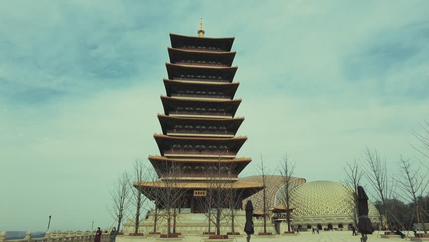 Historical old buildings in Niushoushan Nanjing city in Jiangsu, China